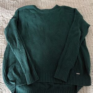 Hollister Dark Green Women's Crew Neck Sweater